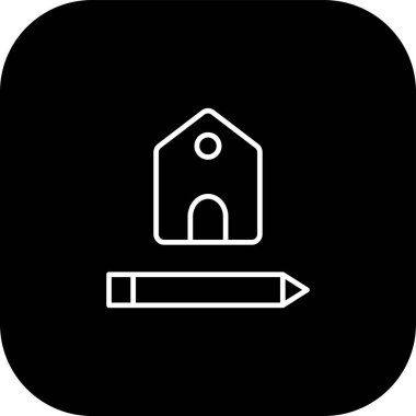 Modern yapı simgesinin vektör illüstrasyonu