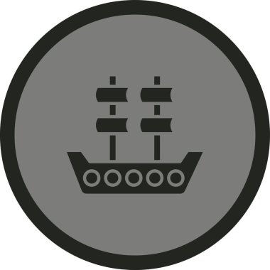 Gemi simgesi vektör illüstrasyonu