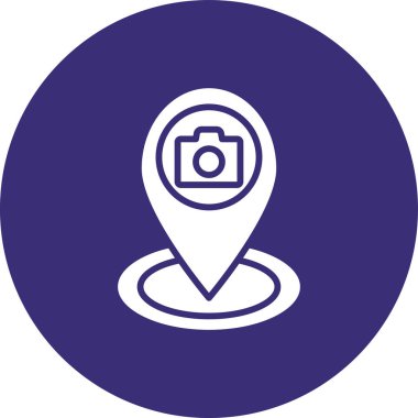 Benzersiz konum vektör simgesi