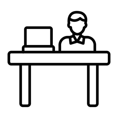 dizüstü bilgisayarı simgesi olan masa, özet biçimi