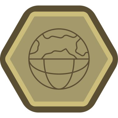 dünya küresi simgesi, basit vektör illüstrasyonu