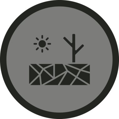 Bir ağaç simgesinin vektör illüstrasyonu