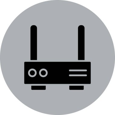 Kablosuz. Web simgesi basit illüstrasyon