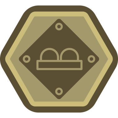 Bir altın rozet simgesi çizimi