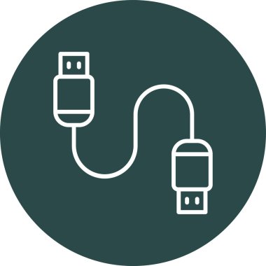 Kablo simgesinin vektör illüstrasyonu