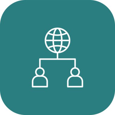 Benzersiz küresel vektör çizgisi simgesi