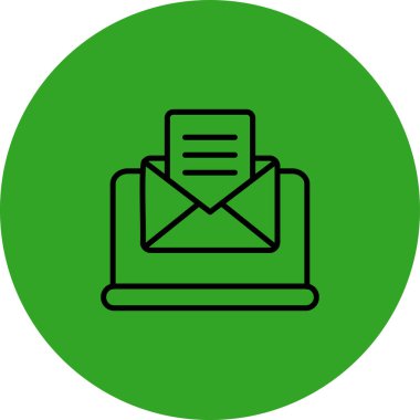 E-posta. Web simgesi basit illüstrasyon