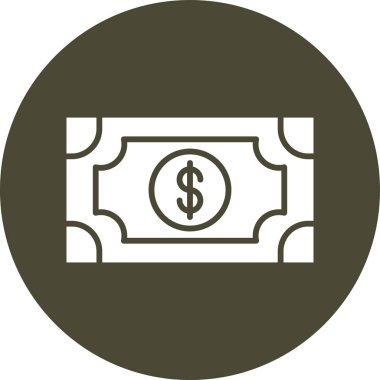 Dolar. Web simgesi basit illüstrasyon