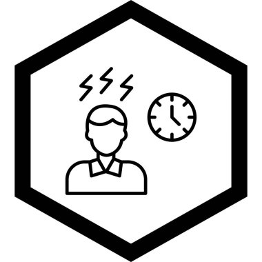 Bir saat simgesinin vektör illüstrasyonu