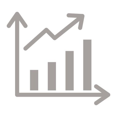 Büyüme grafiği Web simgesi basit tasarım