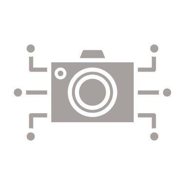 Kamera fotoğrafçılık ikonu. düz dizayn.