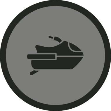 Bir tekne simgesinin vektör illüstrasyonu