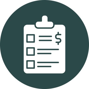 Kontrol Listesi Düz Vektör Simgesi