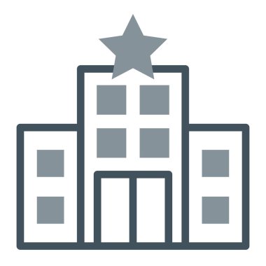 yapı binası simgesi ana hatları biçiminde