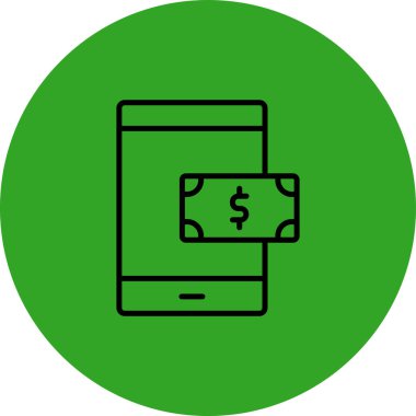 Dolar vektör çizgisi tasarımı