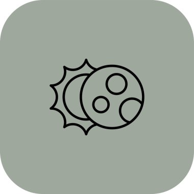 Ay ikonu vektör illüstrasyonu