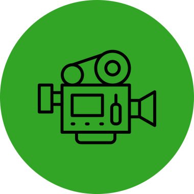 video kamera ikonu vektör illüstrasyonu