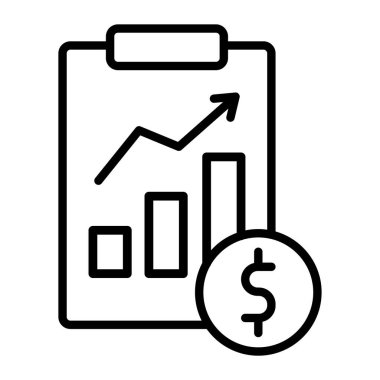 Dolar sembollü para çantası vektör çizgisi tasarımı