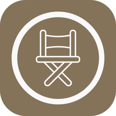 Sandalye Simgesi, vektör illüstrasyonu