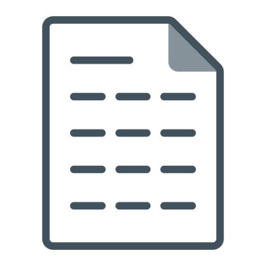 Dosya düz vektör simgesi