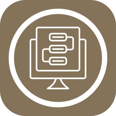 Bilgisayarın vektör simgesi, teknoloji kavramı