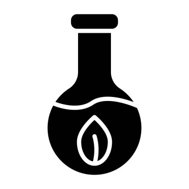 iksir ikonu olan şişe, düz stil