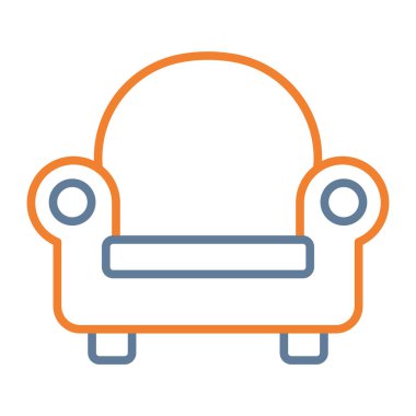 Mobilya simge çizgisinin vektör illüstrasyonu