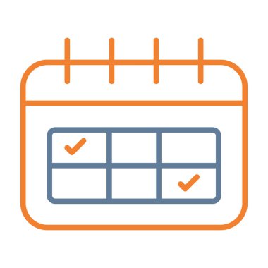 Takvim simgesi vektör illüstrasyonu