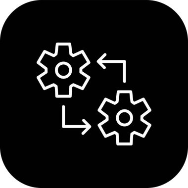 Siyah arkaplanda seçenekler simgesi ayarlanıyor. vektör illüstrasyonu.