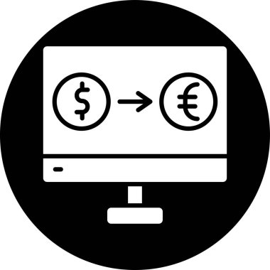 döviz kurunda döviz simgesi - yönetim kategorisinde