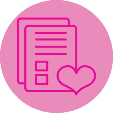 Bir aşk simgesinin vektör illüstrasyonu