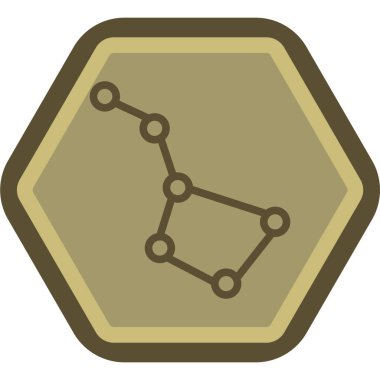 Bu yuvarlak düz sembolden takımyıldız vektör simgesi