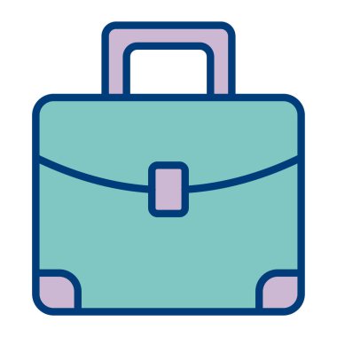 Evrak çantası. Web simgesi vektör illüstrasyonu