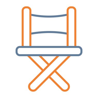 Sandalye. Web simgesi basit illüstrasyon