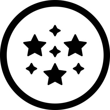 yıldızlar düz simge, vektör illüstrasyonu