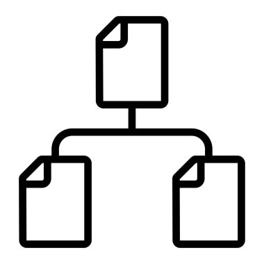 hiyerarşi vektör çizgisi simgesi