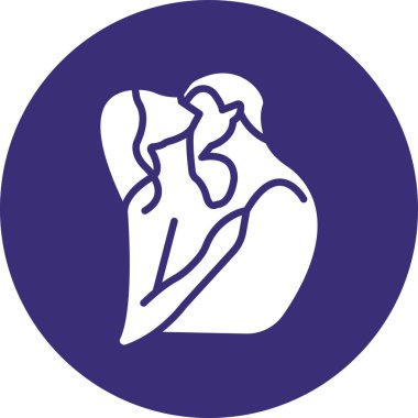 Kalp. Web simgesi basit illüstrasyon