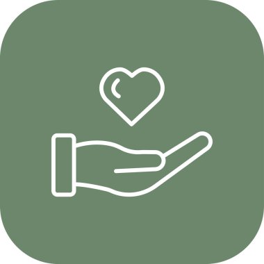 Aşk kalp ikonu vektör illüstrasyonu