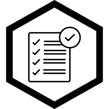 Kontrol listesi simgesinin vektör illüstrasyonu