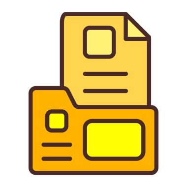 belge klasörü. Basit illüstrasyon