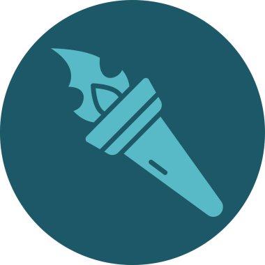 Meşale. Web simgesi basit illüstrasyon