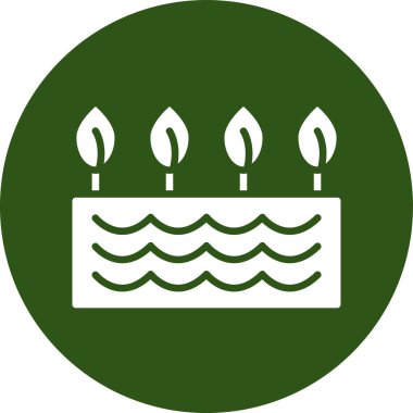 birthday cake with candles, vector illustration