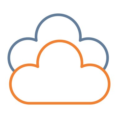 Bulut simgesi vektör illüstrasyonu