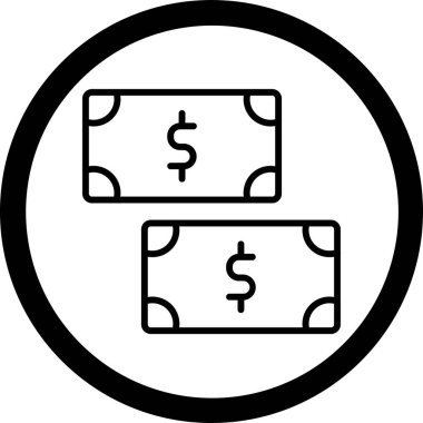 Dolar. Web simgesi basit illüstrasyon