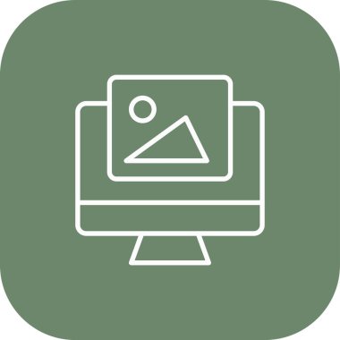 Dizüstü bilgisayar simgesinin vektör çizimi