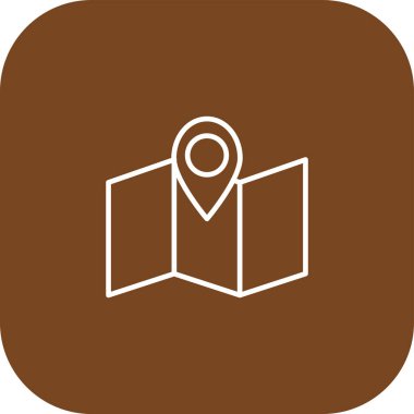 harita imleci ikon vektör illüstrasyon tasarımı