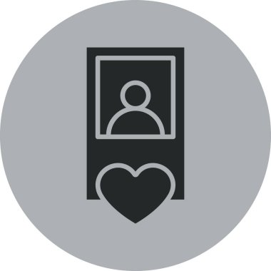 Modern aşk simgesinin vektör çizimi