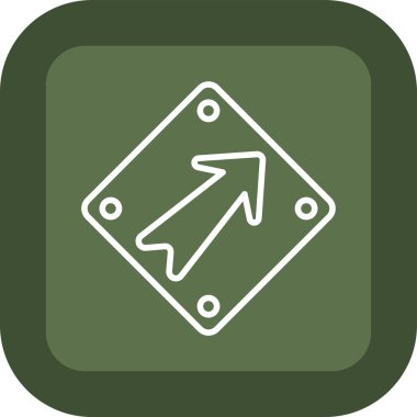 ok yönü simgesi ana hat biçiminde