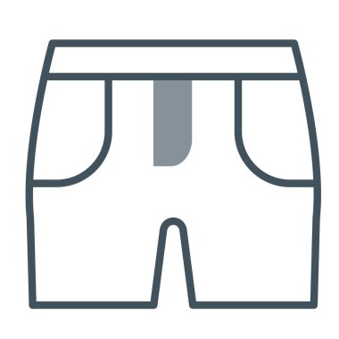 şort simgesi. İnce çizgi tarzı tasarım. vektör illüstrasyonu