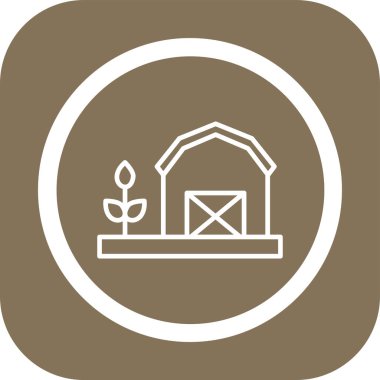 ziraat tarım ikonu anahat tarzında